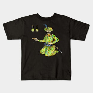 Persian Man Sultan with Wine Kids T-Shirt